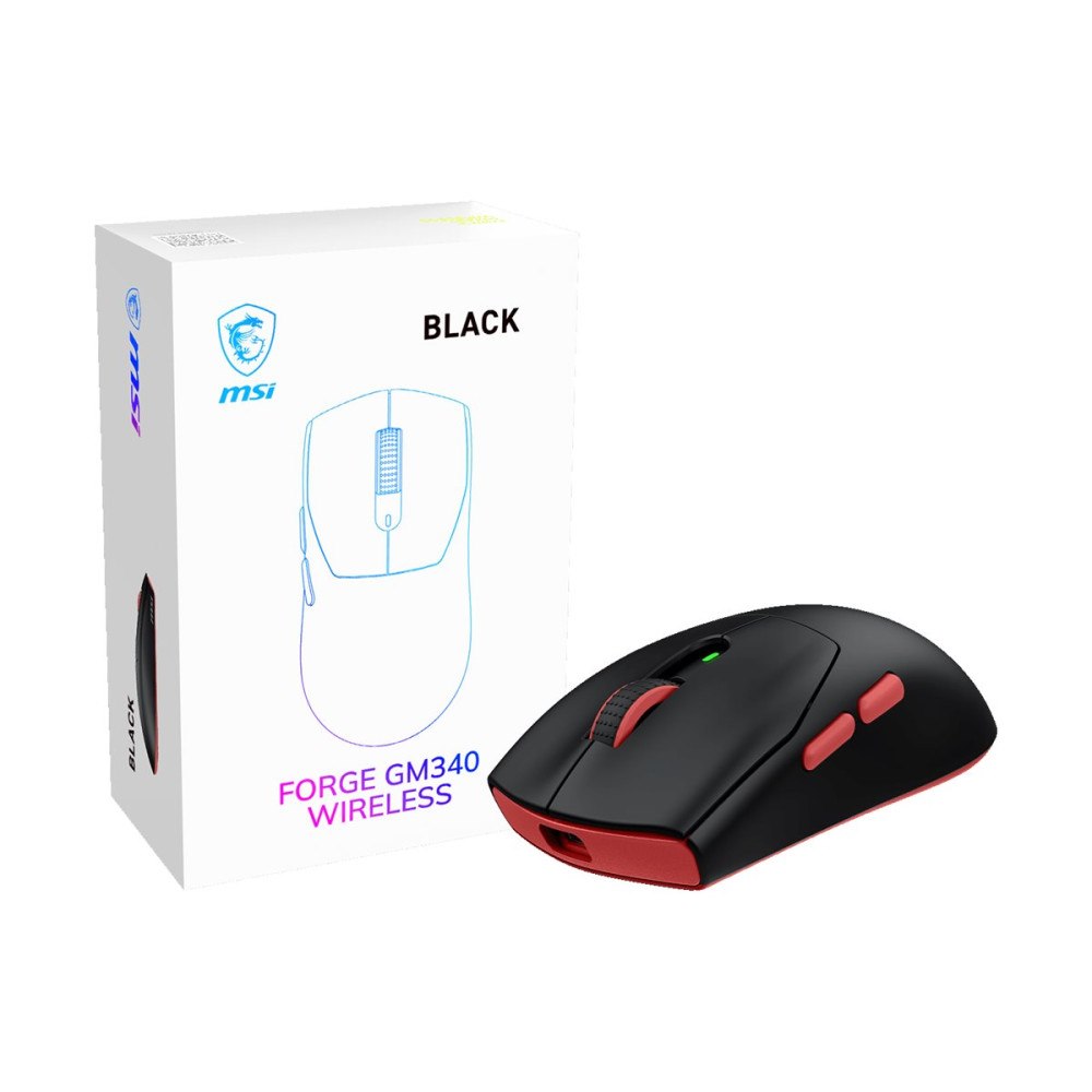 MSI MSI FORGE GM340 - mus - 2.4 GHz, Bluetooth, USB - svart