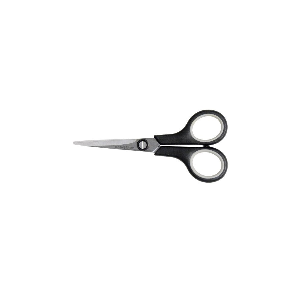 BNTOFFICE Saks kontor 125 mm Soft Grip, Sort/gr�185x5x85mm 0,035kg (1s...