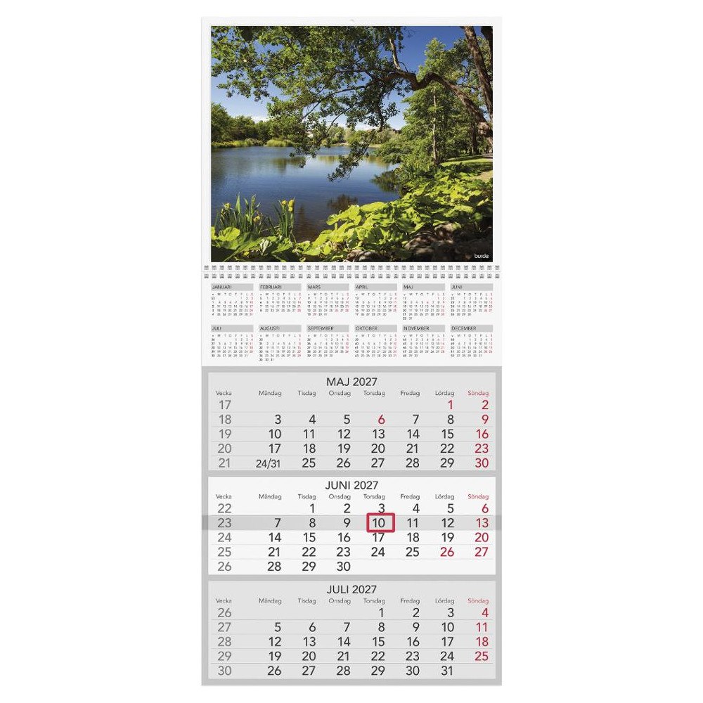Burde Väggkalender Trebello 2027