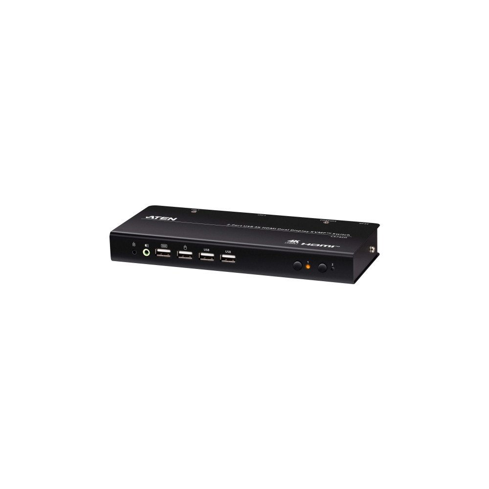 ATEN Technology ATEN 2-portars USB 4K HDMI-switch för dubbla skärmar KVMP (k...
