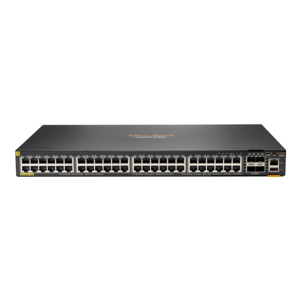 HP HPE Aruba Networking CX 6200F 48G Class4 PoE 4SFP+ 740W Swit...