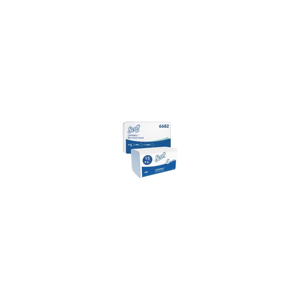 Kimberly-Clark Scott XTRA Medium - pappershandduk - 240 ark - invikt - blå (paket om 15)
