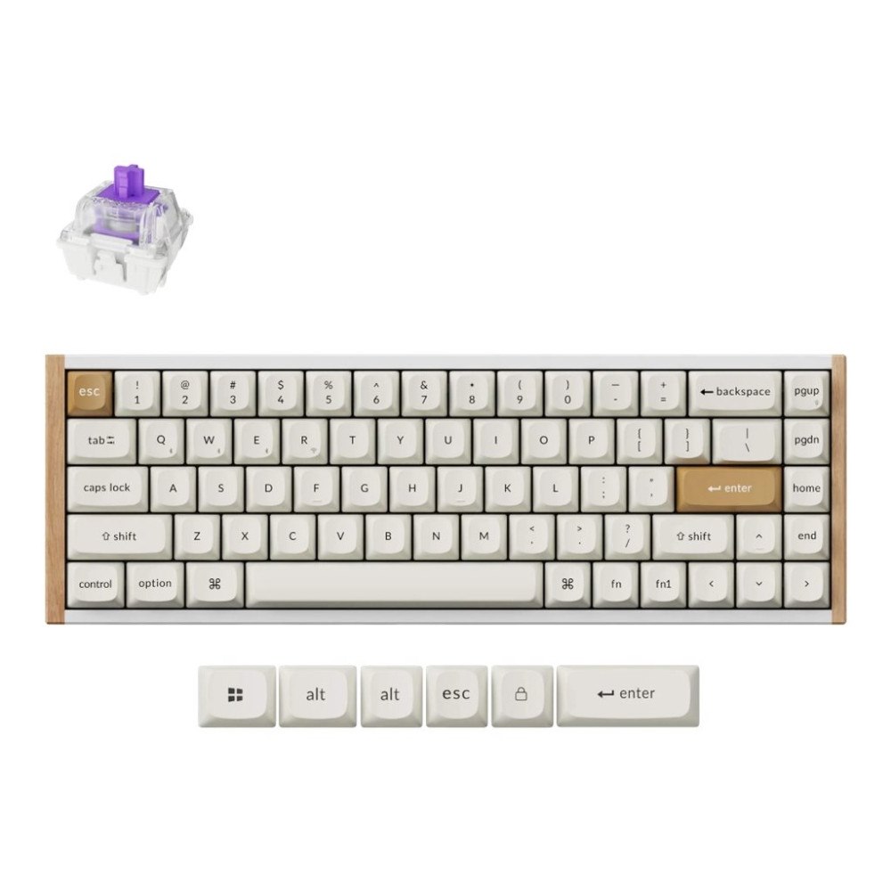 Keychron Keychron K6 HE - Special Edition - tangentbord - 65% - QWERTY - Nordisk - vit Inmatningsenhet