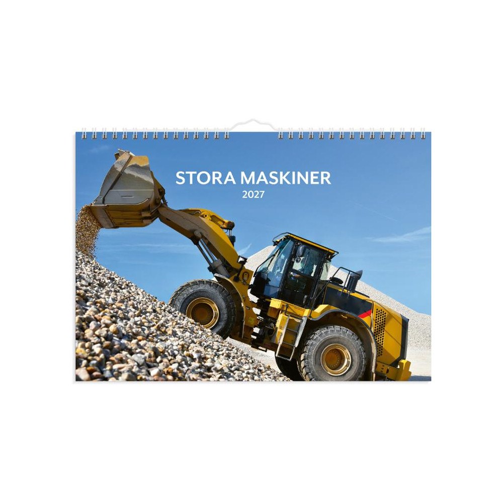Burde Väggkalender Stora Maskiner 2027