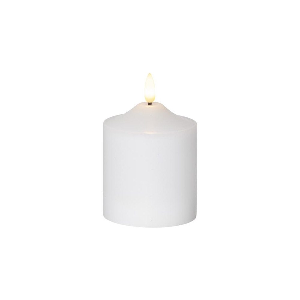 STAR TRADING Blockljus STAR T LED Top 7,5x12cm vit