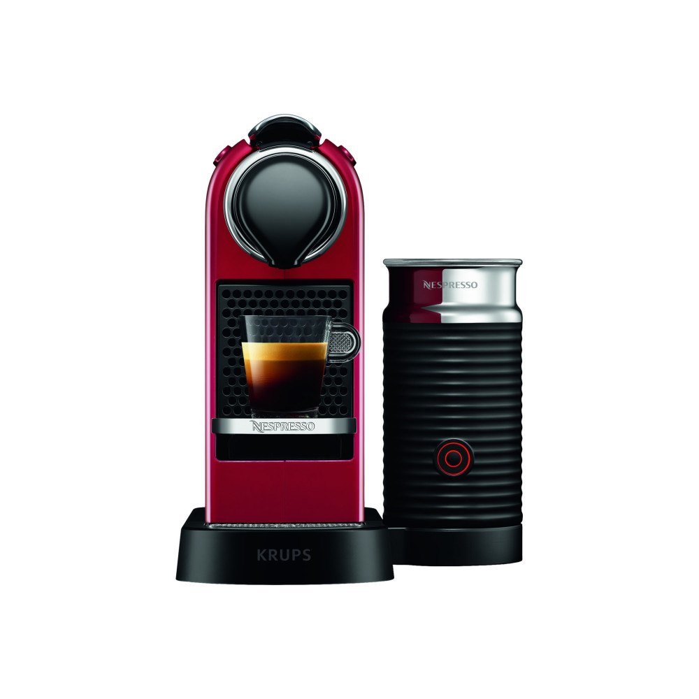 Krups Krups Nespresso CitiZ & Milk XN7615 - kaffemaskin med droppkaffebryggare - 19 bar - körsbär