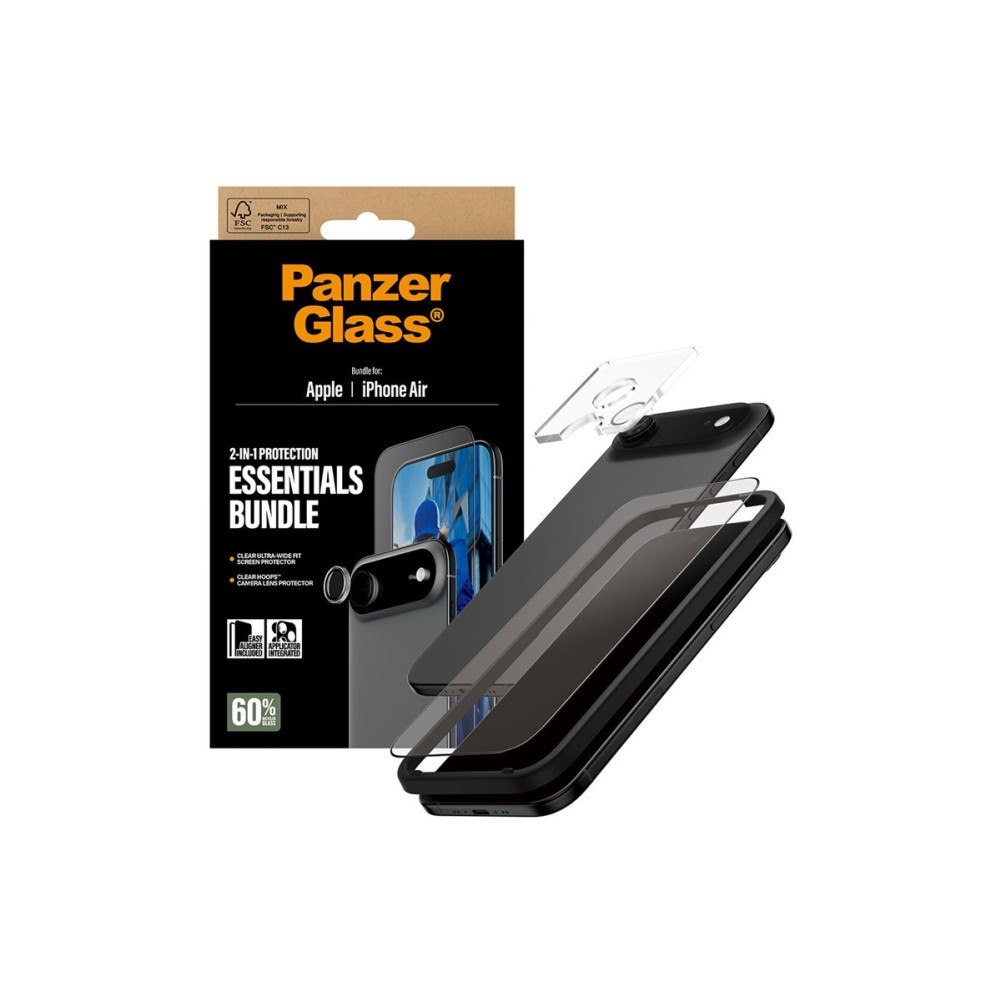 PanzerGlass PanzerGlass - 2-i-1 Essentials Bundle - skyddsset för skärm / linse för mobiltelefon