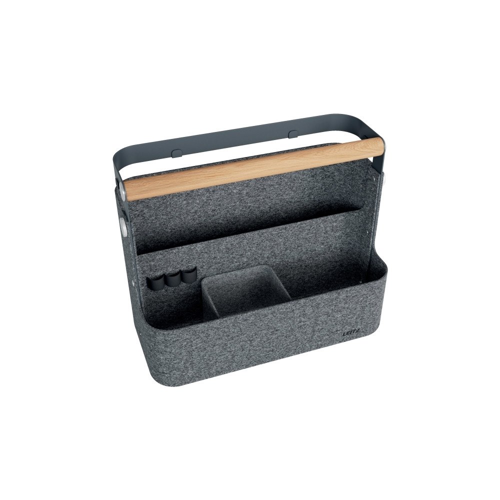 LEITZ Leitz bordsorganiserare - 38 x 19 x 30 cm - thermofelt - mörkgrå