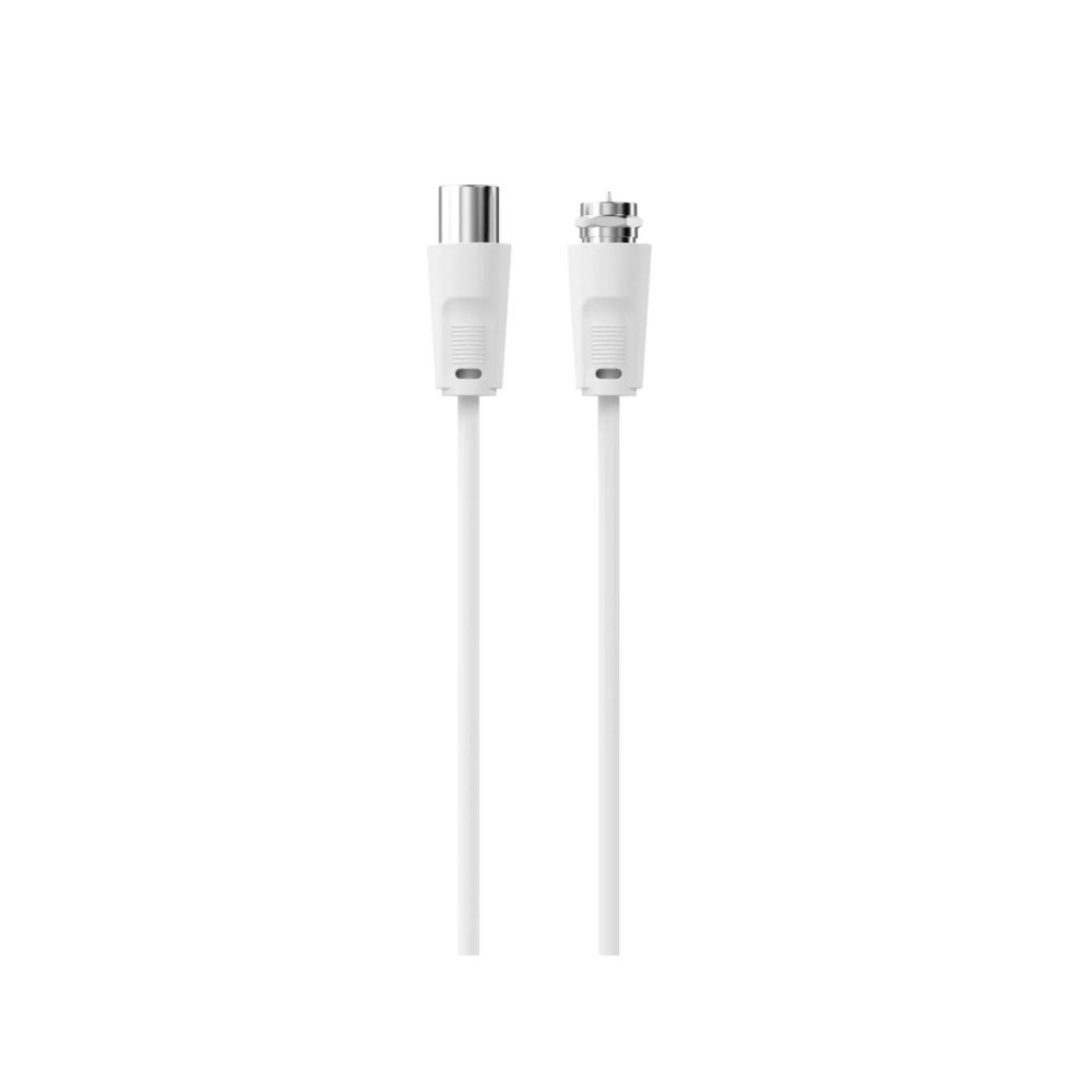Sinox beslag Sinox antennkabel med koax och F-kontakt. 2m. Vit, 2 m, Koax...
