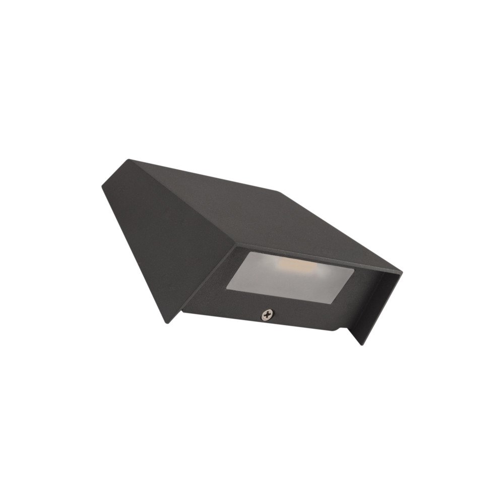 Solar Plus Väggarmatur Edge G2 Antracit 3000K, 215lm, 100° spridningsvi...