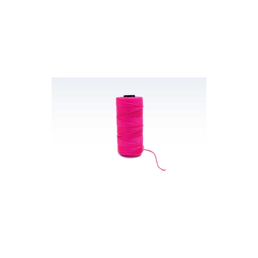 Solar Plus Väggsnöre 6/8 3-trådig rosa nylon 100g 1,2mmx120m. Brytstyrk...