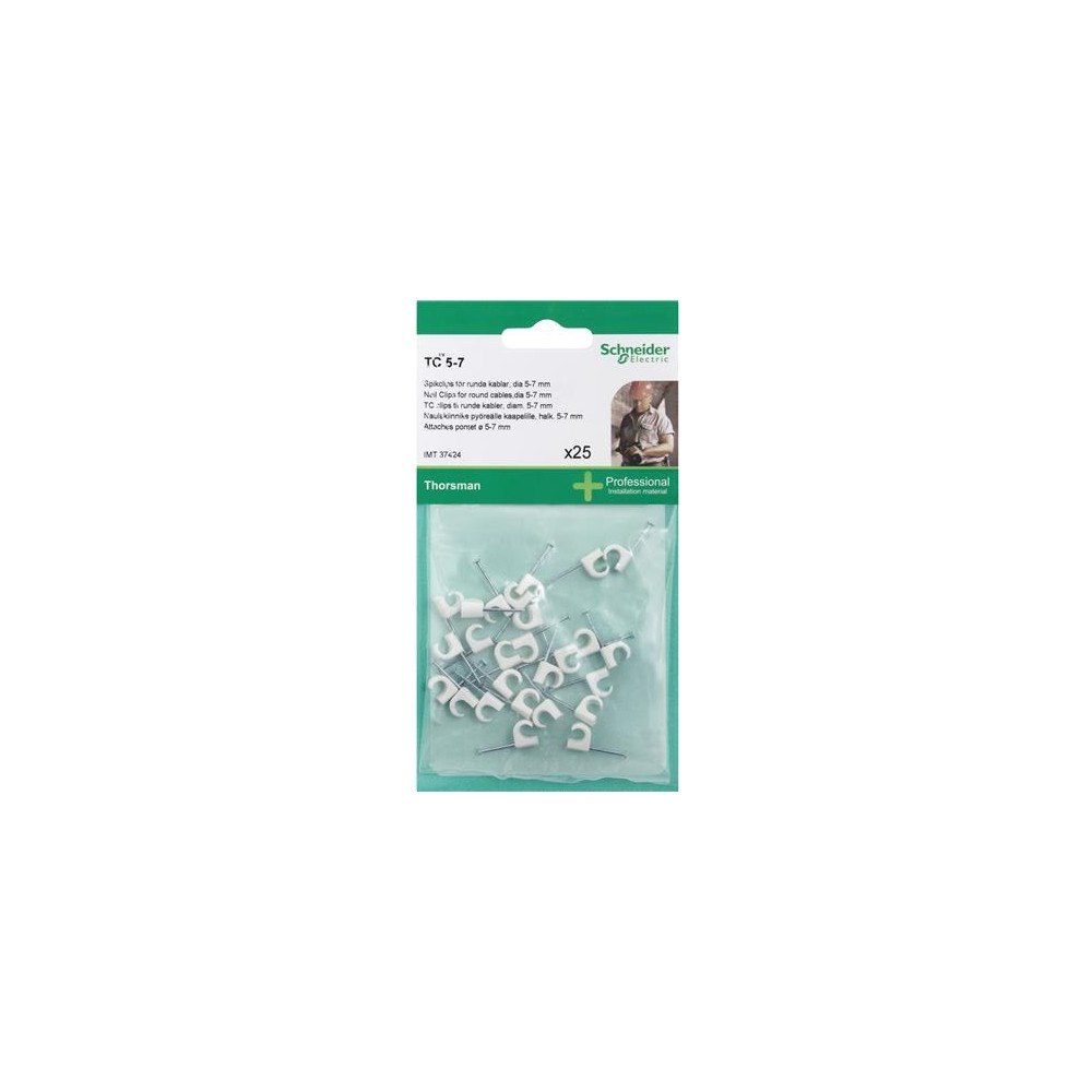 SCHNEIDER ELECTRIC SCHNEIDER ELECTRIC Thorsman ledningsklämmor vit 25 st runda...