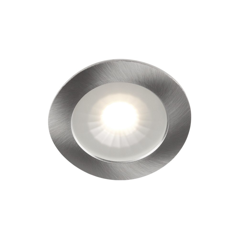 Solar Plus LED-minidownlight 1202 12 V, borstat stål, 3000 K, 300 lm, 7...