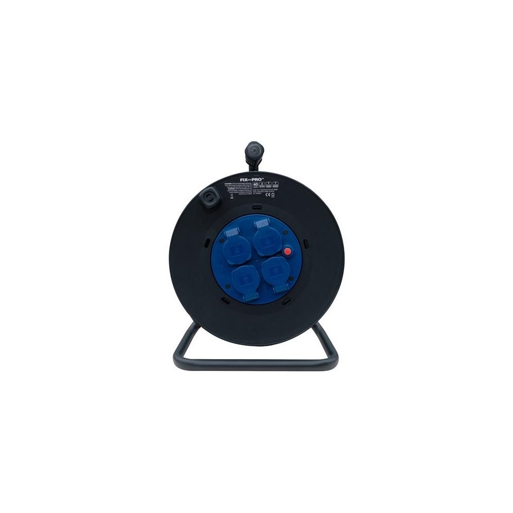 fix-pro FIX-PRO Professionell kabeltrumma 40 meter 2-polig med jord...