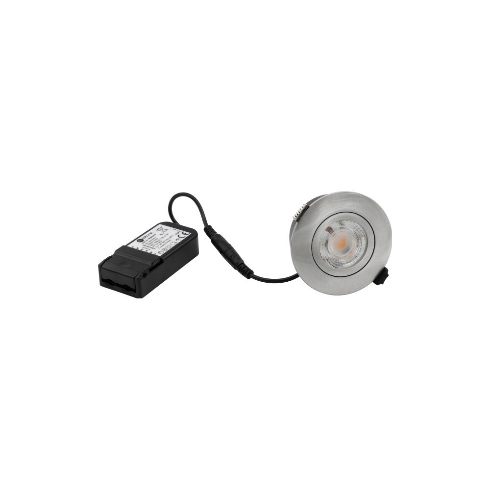 Nordtronic NORDTRONIC Low Profile Flexible G2 6W 3000K, borstad alu/run...