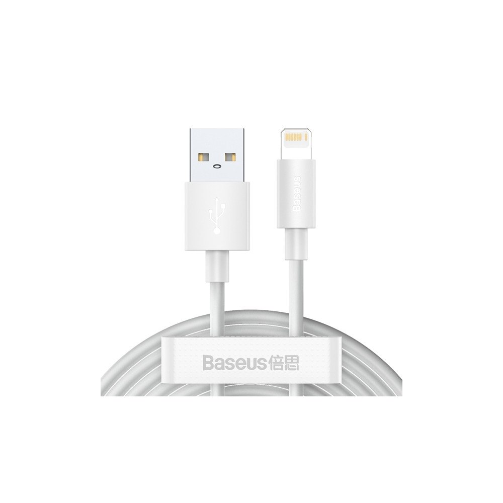 Baseus Baseus TZCALZJ-02, Hvid, USB A, Lightning, 1,5 m, Hanstik, H...