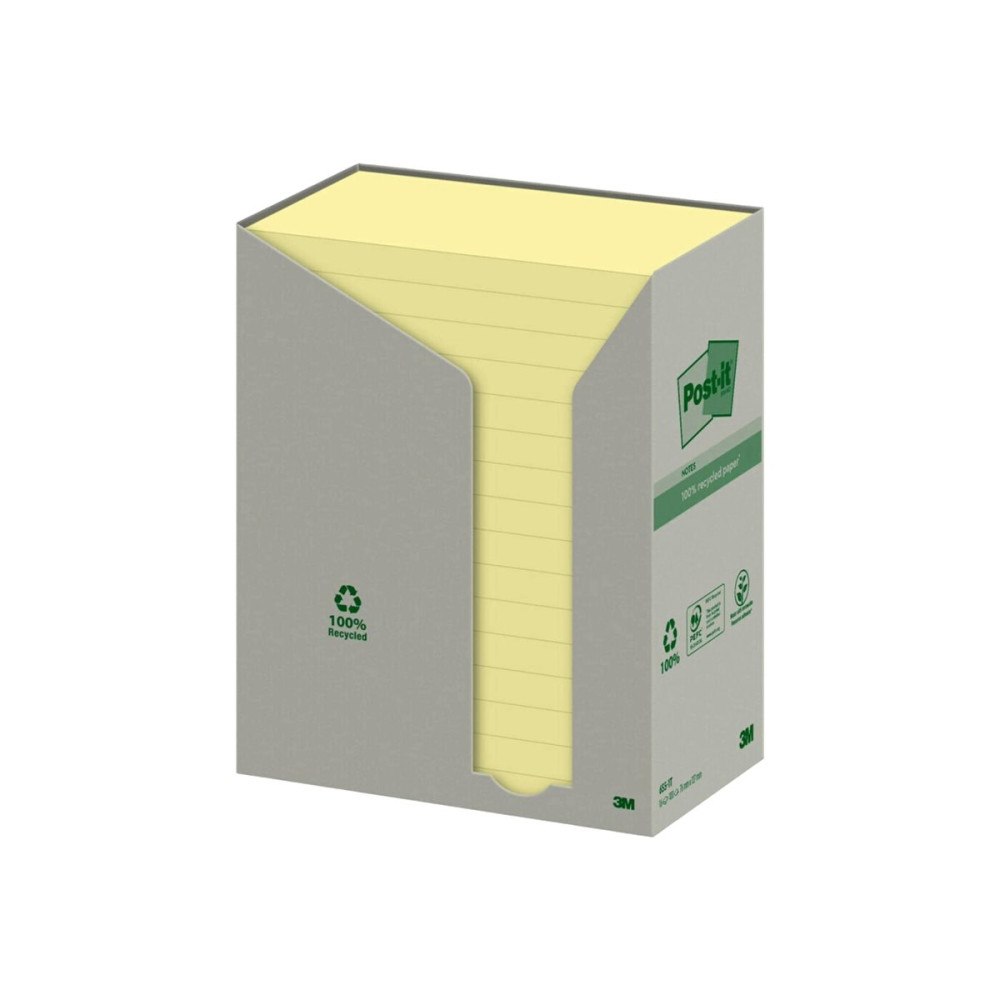 3M Post-it Recycled 655-1T - note - 76 x 127 mm - 1600 ark (16 x 100)