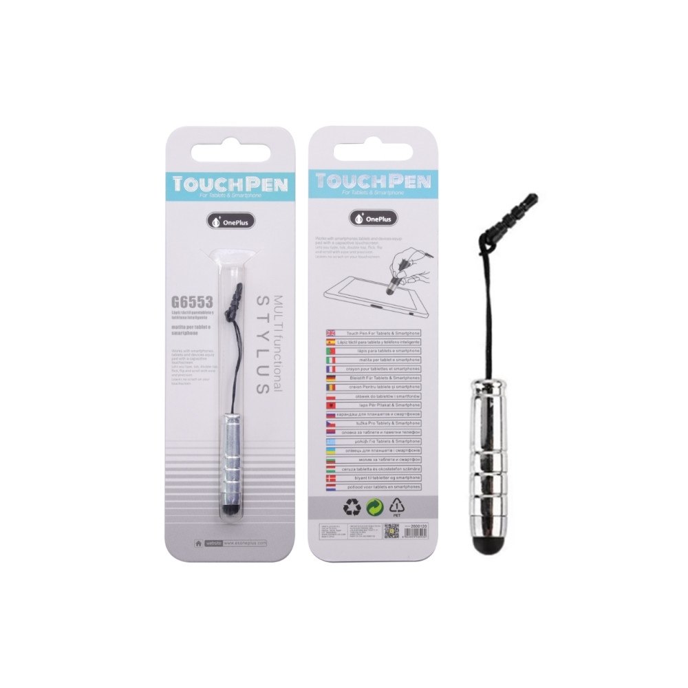 MTK Kort stylus pen i sølv