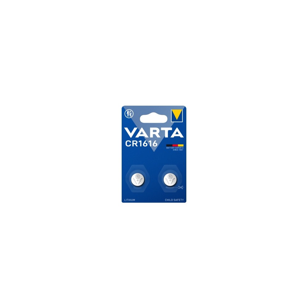 Varta Varta 06616, Laddningsbart batteri, CR1616, Litium, 3 V, 2 s...