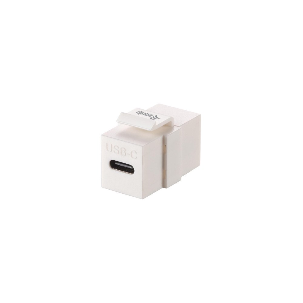 EQUIP Equip 769403, Platt, Vit, USB-C, USB-C, Hunkontakt, Hunkonta...