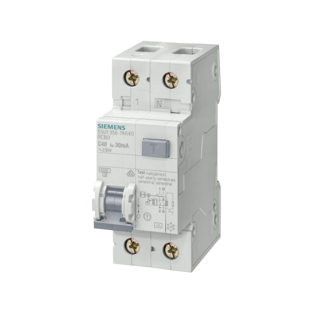 Siemens Siemens 5SU1356-6KK16, Jordfelsbrytare, Typ A, 6 A, IP20, 23...