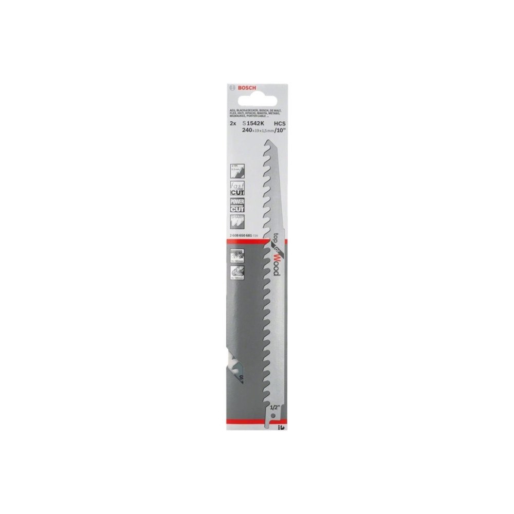 Bosch Powertools Bosch Top for Wood S 1542 K - sågblad - för trä, släta trämaterial - 2 delar