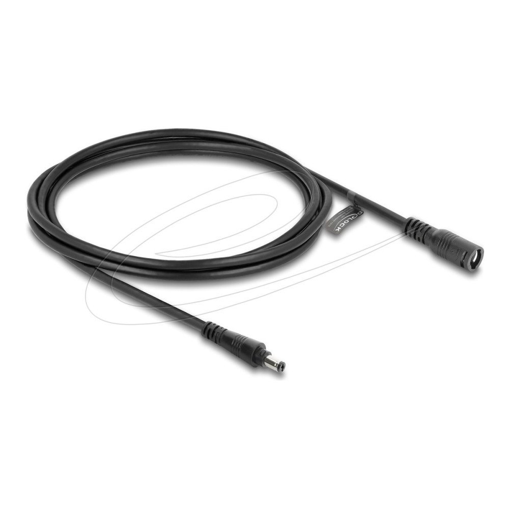 DeLOCK Delock - förlängningskabel för ström - DC jack 2.1 x 5.5 mm till DC jack 2.1 x 5.5 mm - 2 m