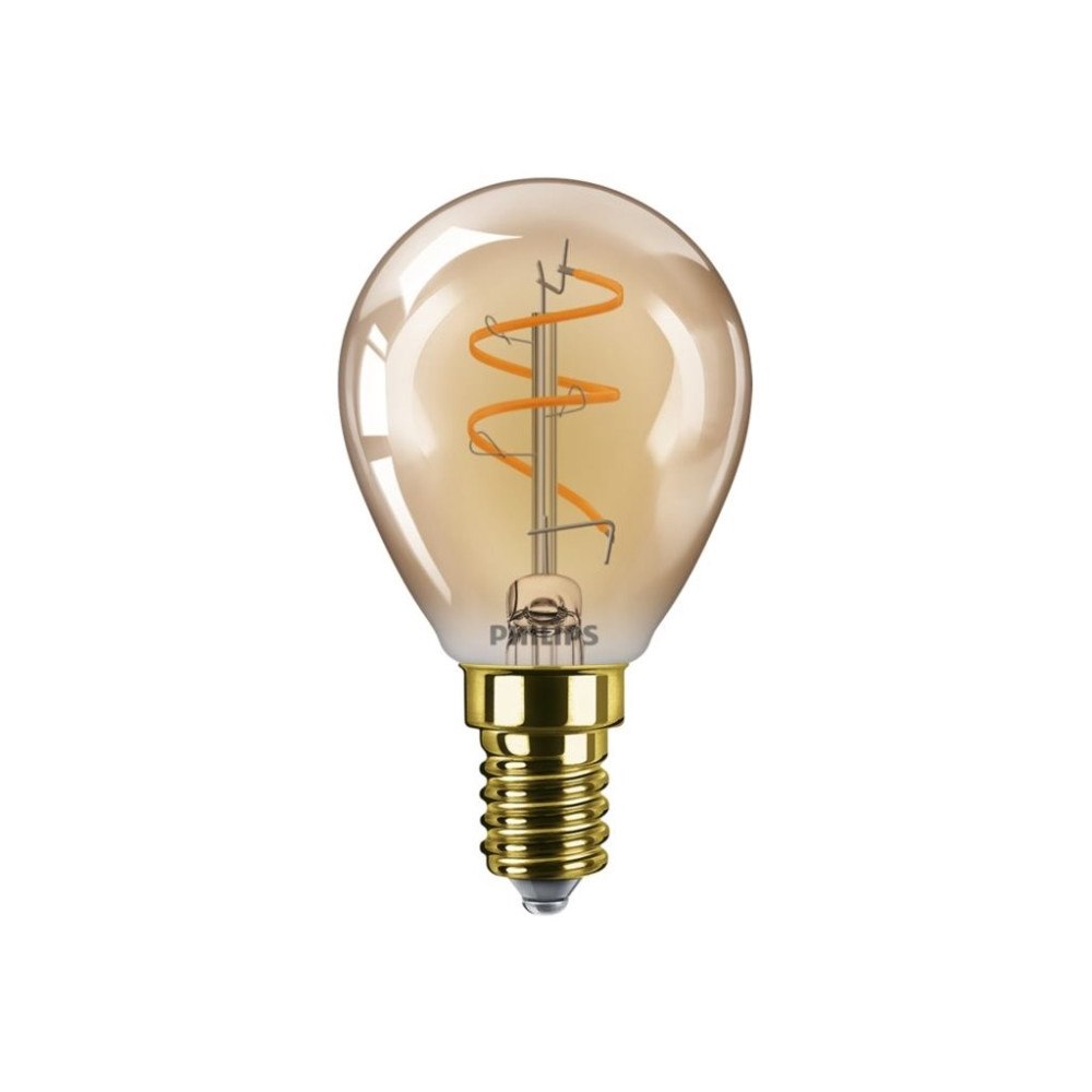 Philips Philips LED - LED-glödlampa med filament - form: P45 - E14 - 2.7 W - flamljus - 1800 K - bärnsten