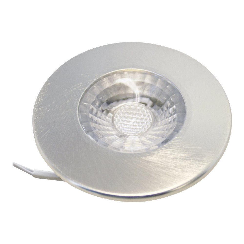 Nordtronic Nordtronic Gabriella - försänkt lampa - LED - 4 W - 3000 K - rund - borstad aluminium