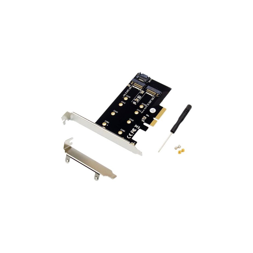 Microconnect MicroConnect - gränssnittsadapter - M.2 NVMe Card - PCIe 3.0 x4, SATA 6Gb/s