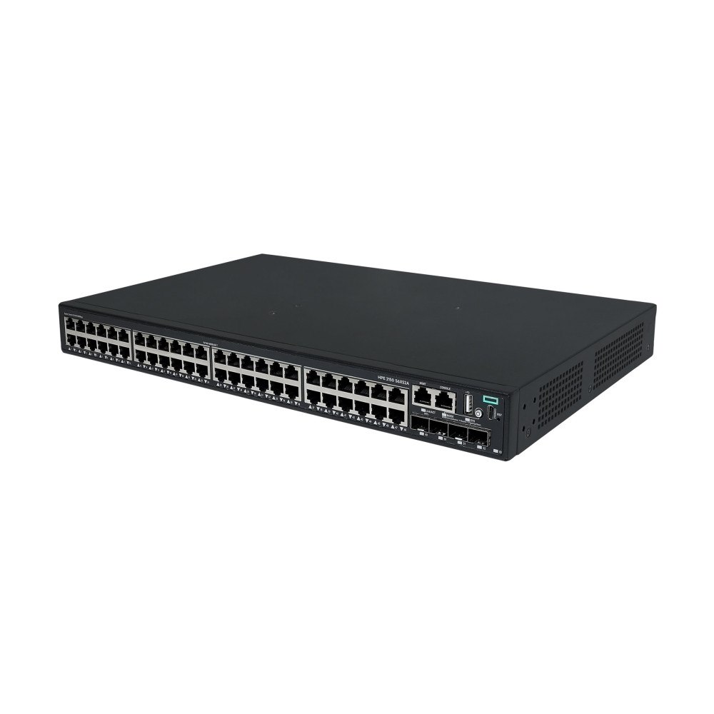 HP HPE Networking Comware 2150 48p 10M/100M/1G 4p SFP+ 1G/10G - switch - 48 portar - Administrerad - rackmonterbar