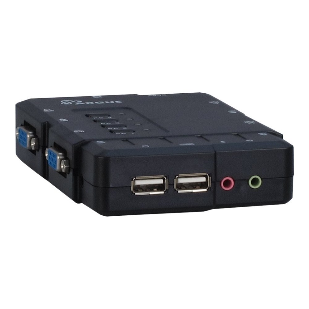 Inter-Tech Elektronik Handels Argus KVM CS-41UA - omkopplare för tangentbord/video/mus/ljud - 4 portar
