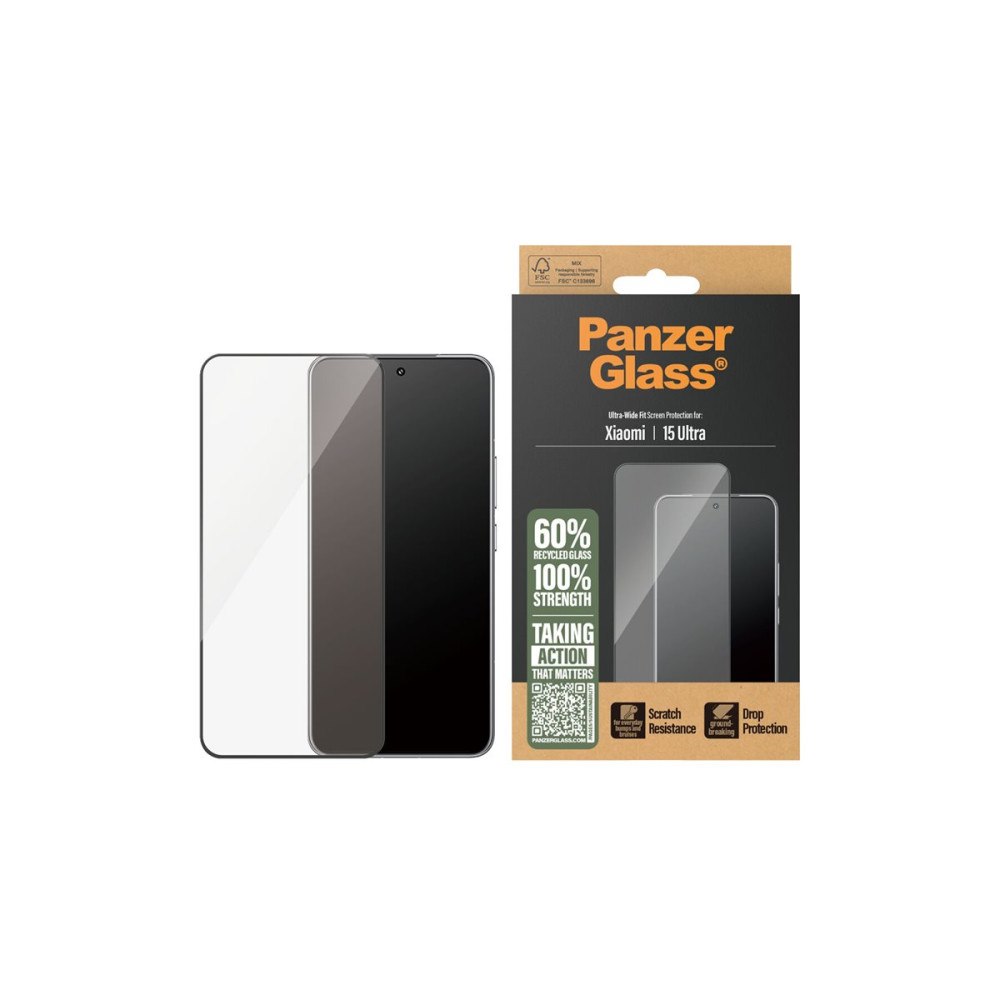 PanzerGlass PanzerGlass - skärmskydd för mobiltelefon - ultrabred passning
