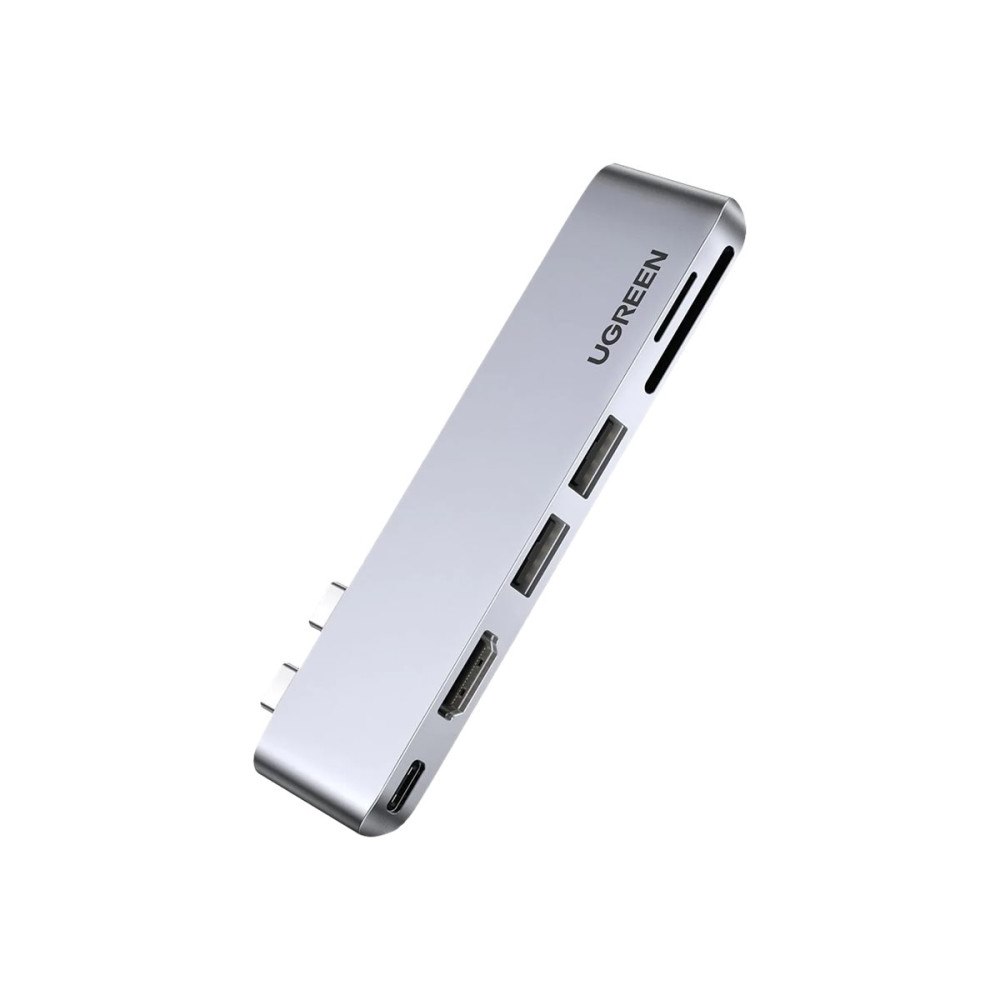 Ugreen Ugreen 6-in-2 USB C Hub - dockningsstation - USB-C 3.1 Gen 2 / Thunderbolt 3 - HDMI