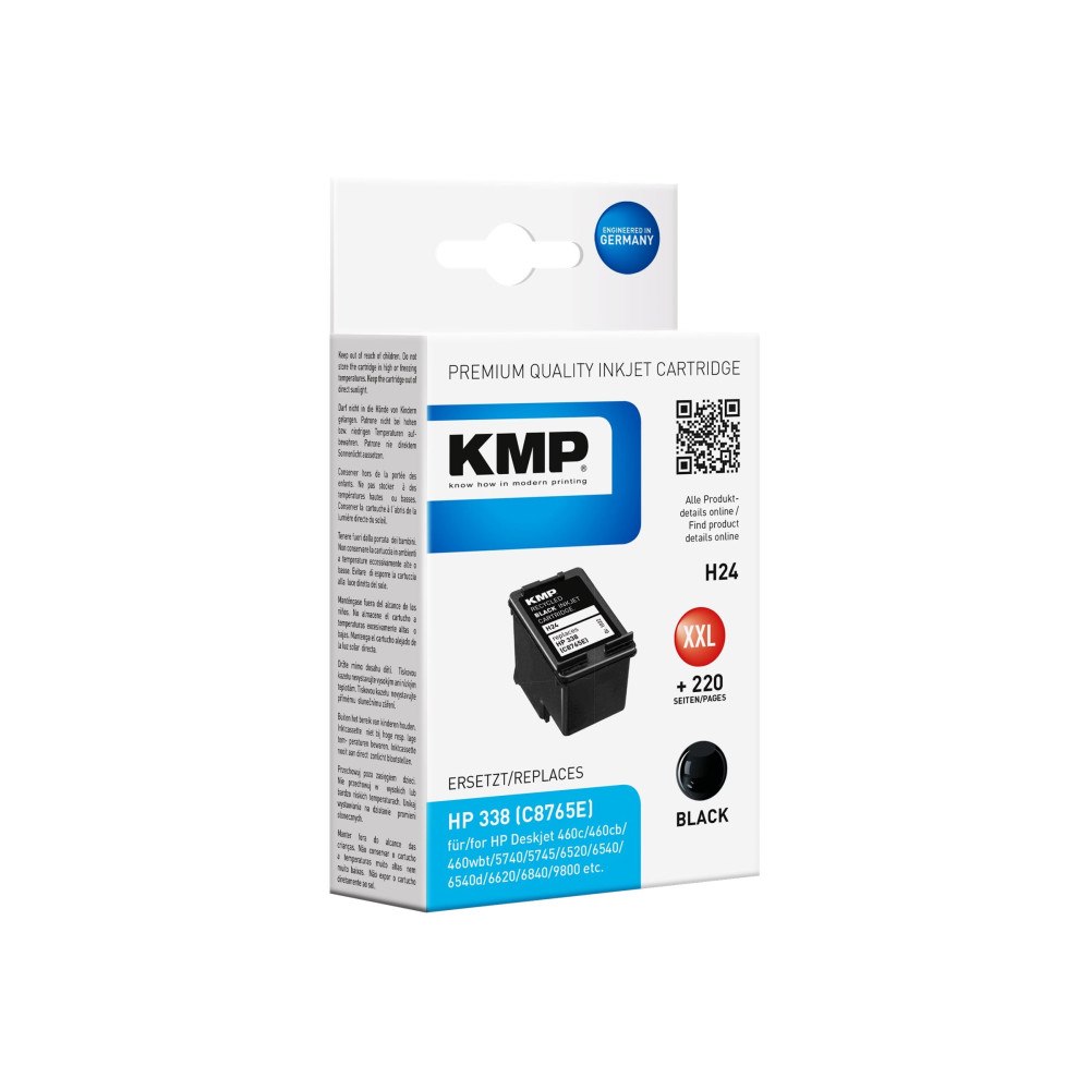 KMP KMP H24 - XXL-storlek - svart - kompatibel - bläckpatron (alternativ för: HP 338, HP C8765EE)