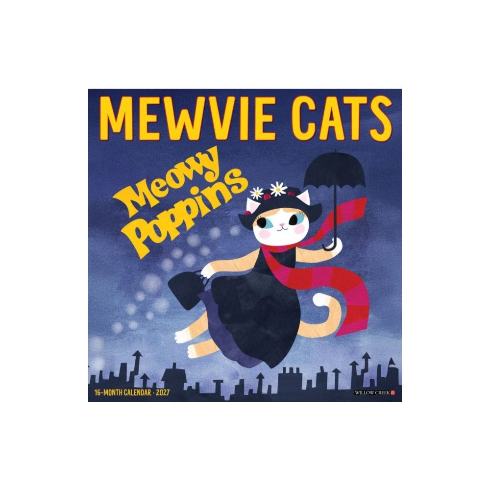 Willow Creek Press Mewvie Cats 2027 Wall (häftad, eng)