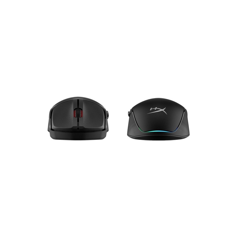 HyperX HyperX Pulsefire Fuse - mus - ergonomisk design, programmerbara knappar - 2.4 GHz, Bluetooth - svart