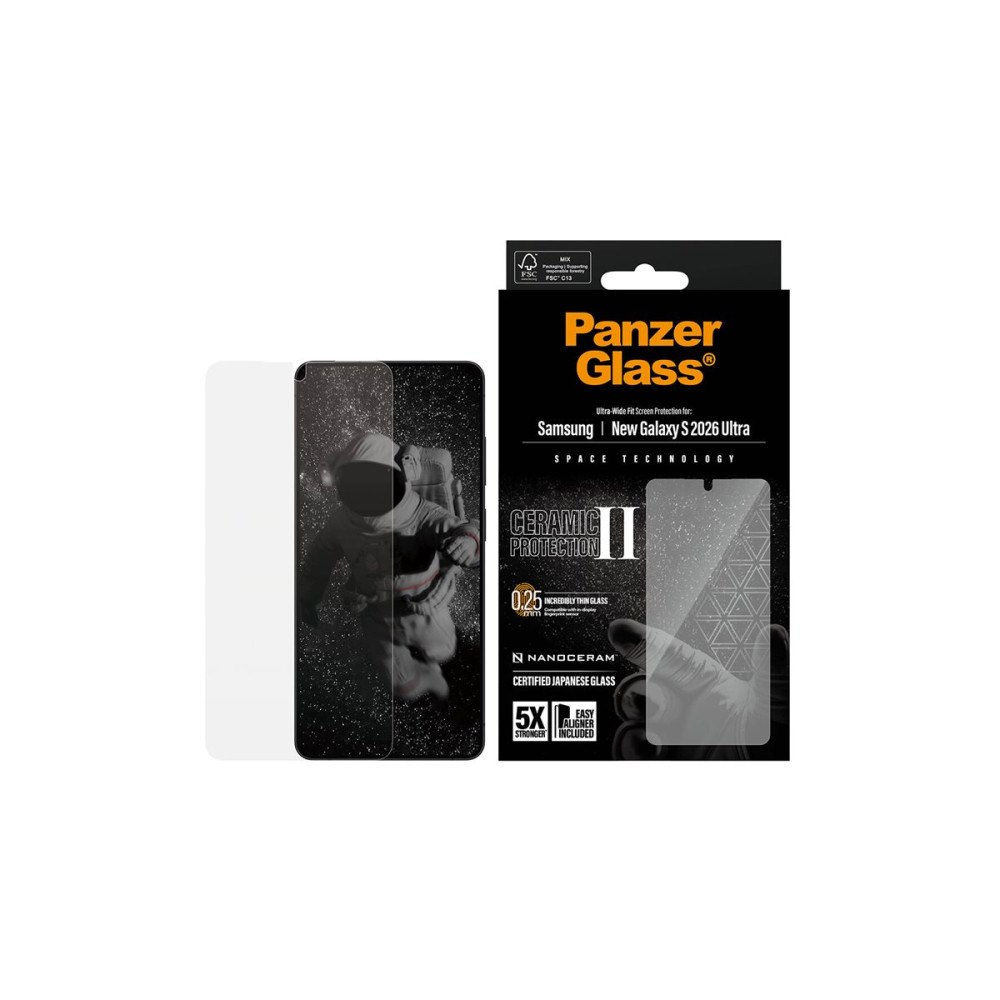 PanzerGlass PanzerGlass - skärmskydd för mobiltelefon - ultrabred passning med EasyAligner