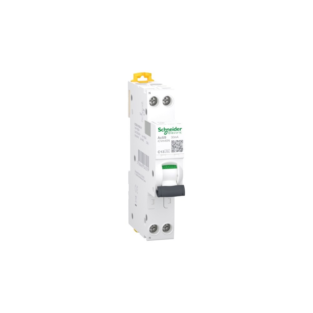 SCHNEIDER ELECTRIC Kombibrytare HPFI RCBO Acti9 iCVm40N 1P+N 13 A, C-karakteris...