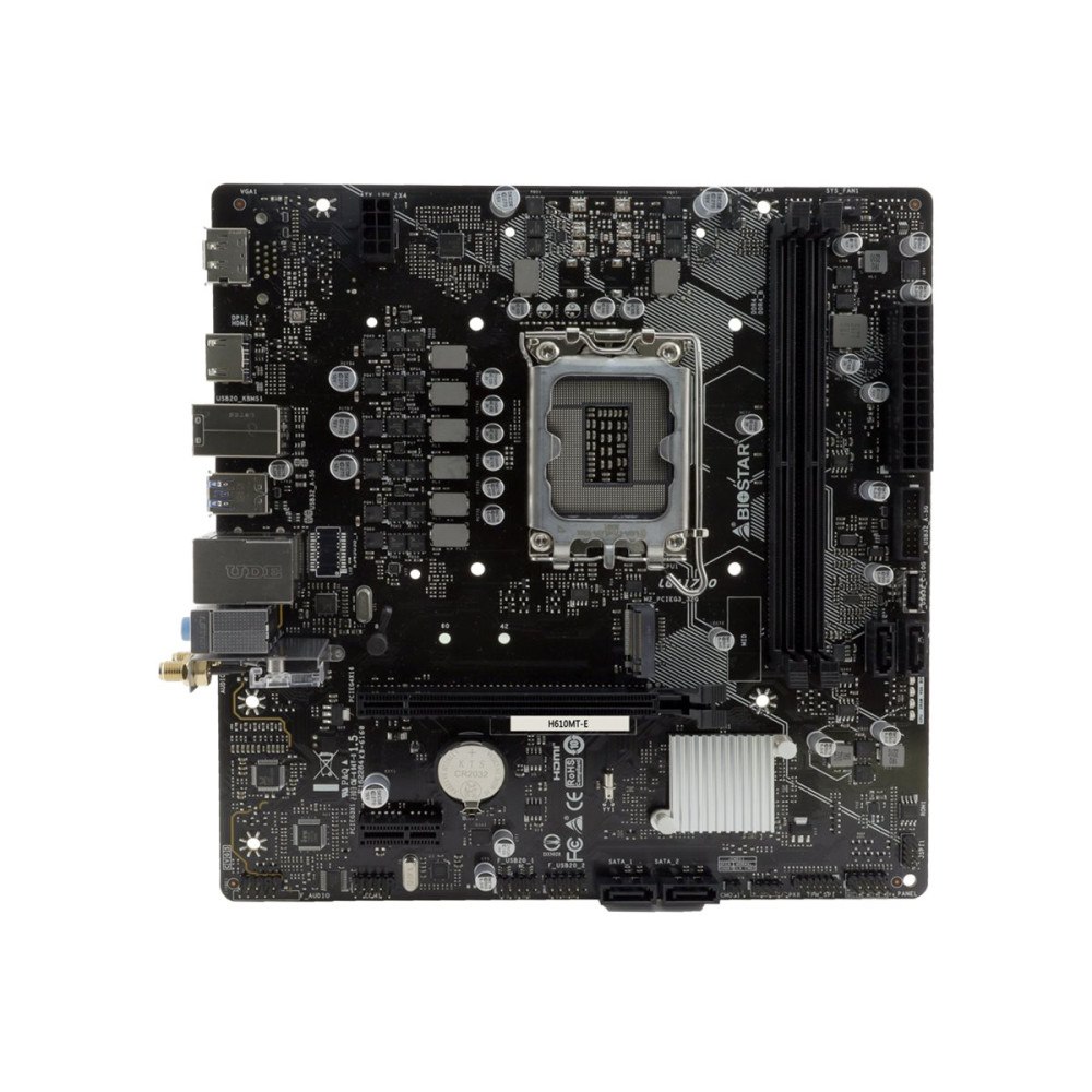 Biostar Biostar H610MT-E - moderkort - micro ATX - LGA1700-uttag - H610