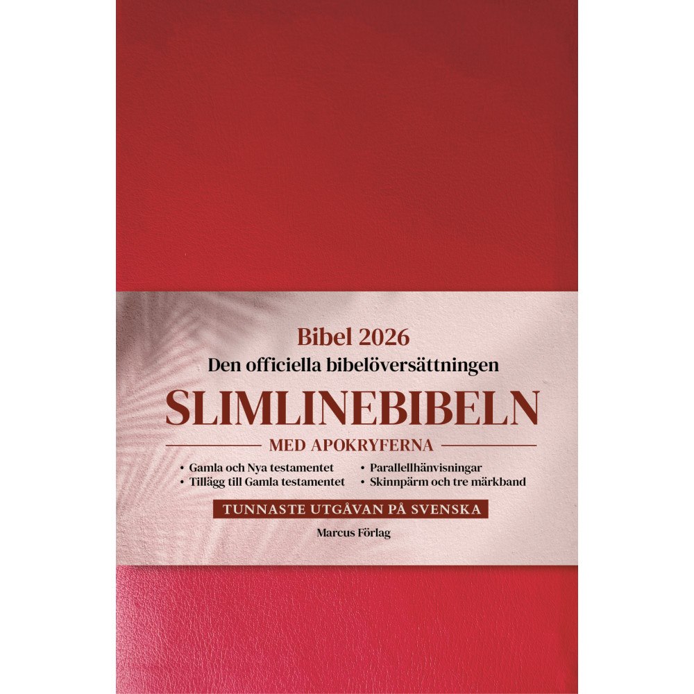 Marcus förlag Slimlinebibeln med apokryferna: Bibel 2026 röd – med parallellhänvisningar (bok, flexband)
