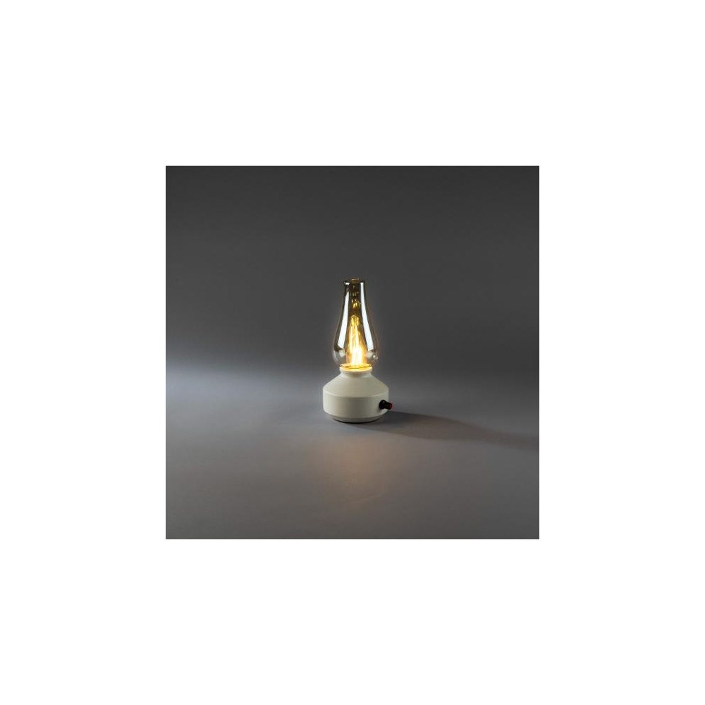 KONSTSMIDE Lykta metall LED 24,5cm vit