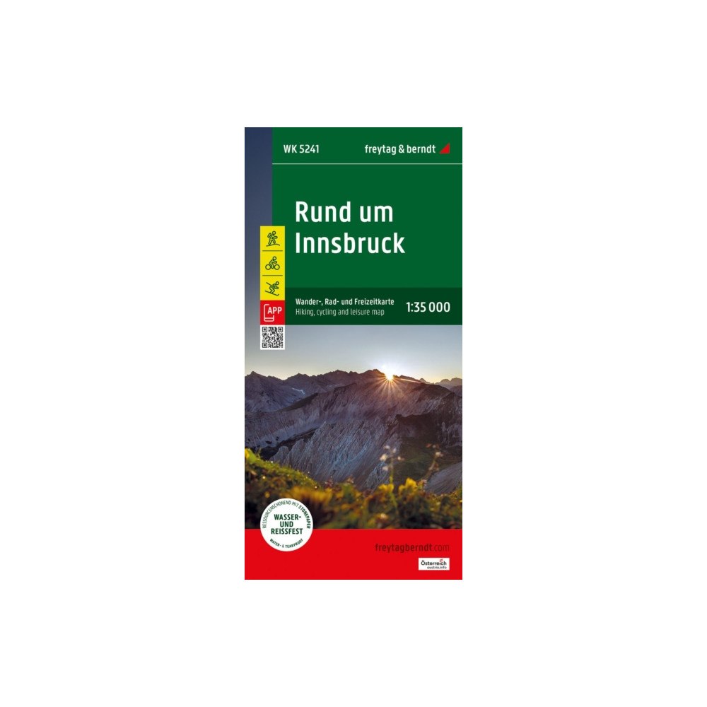Freytag-Berndt Around Innsbruck, hiking, cycling and leisure map