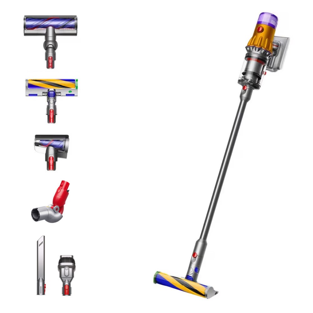 Dyson Dyson V12 Detect Slim Absolute - dammsugare - sladdlös - skaft/handhållen - gul/nickel (Skadad)