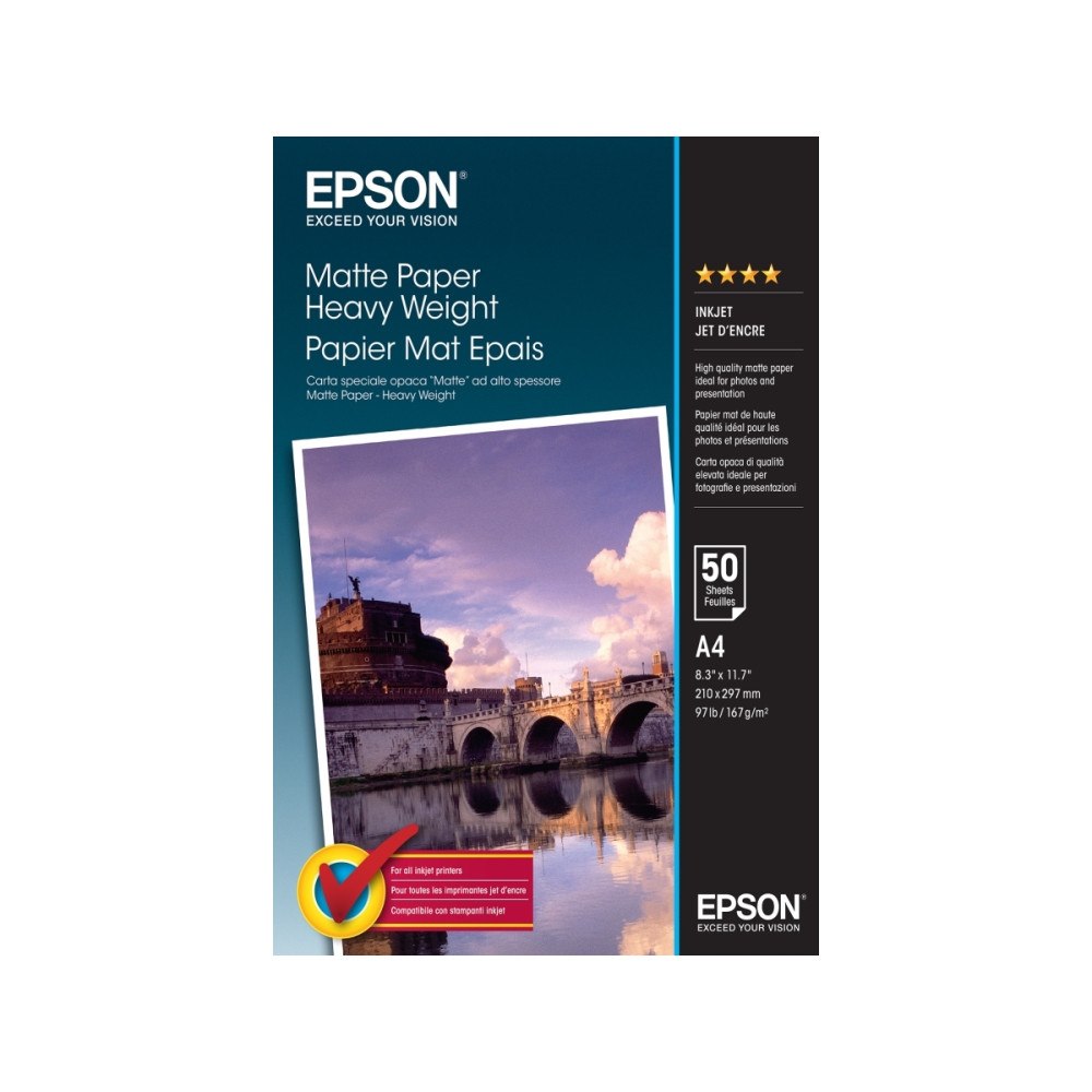 EPSON Epson - papper - matt - 50 ark - A4 - 167 g/m²