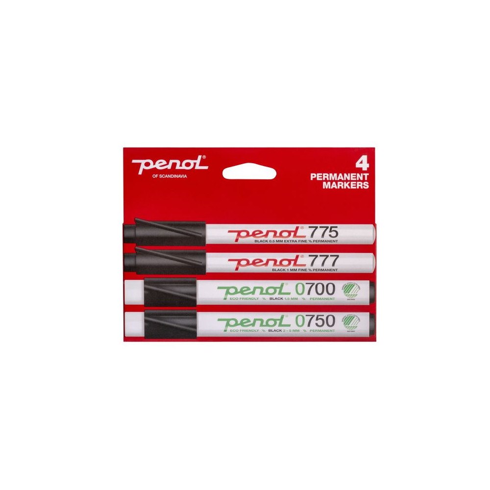 PENOL Tuschpenna Penol 700+777+0700+0750, permanent, svart