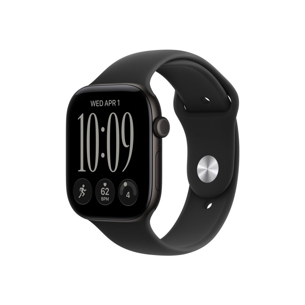 Apple Apple Watch Series 12 (GPS + Cellular) - svart aluminium - smart klocka med sportband - svart - 64 GB