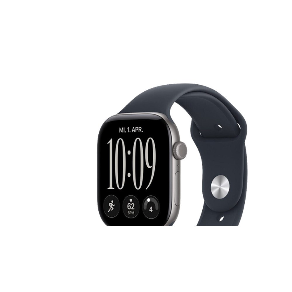 Apple Apple Watch Series 12 (GPS) - rymdgrå aluminium - smart klocka med sportband - marinblå - 64 GB
