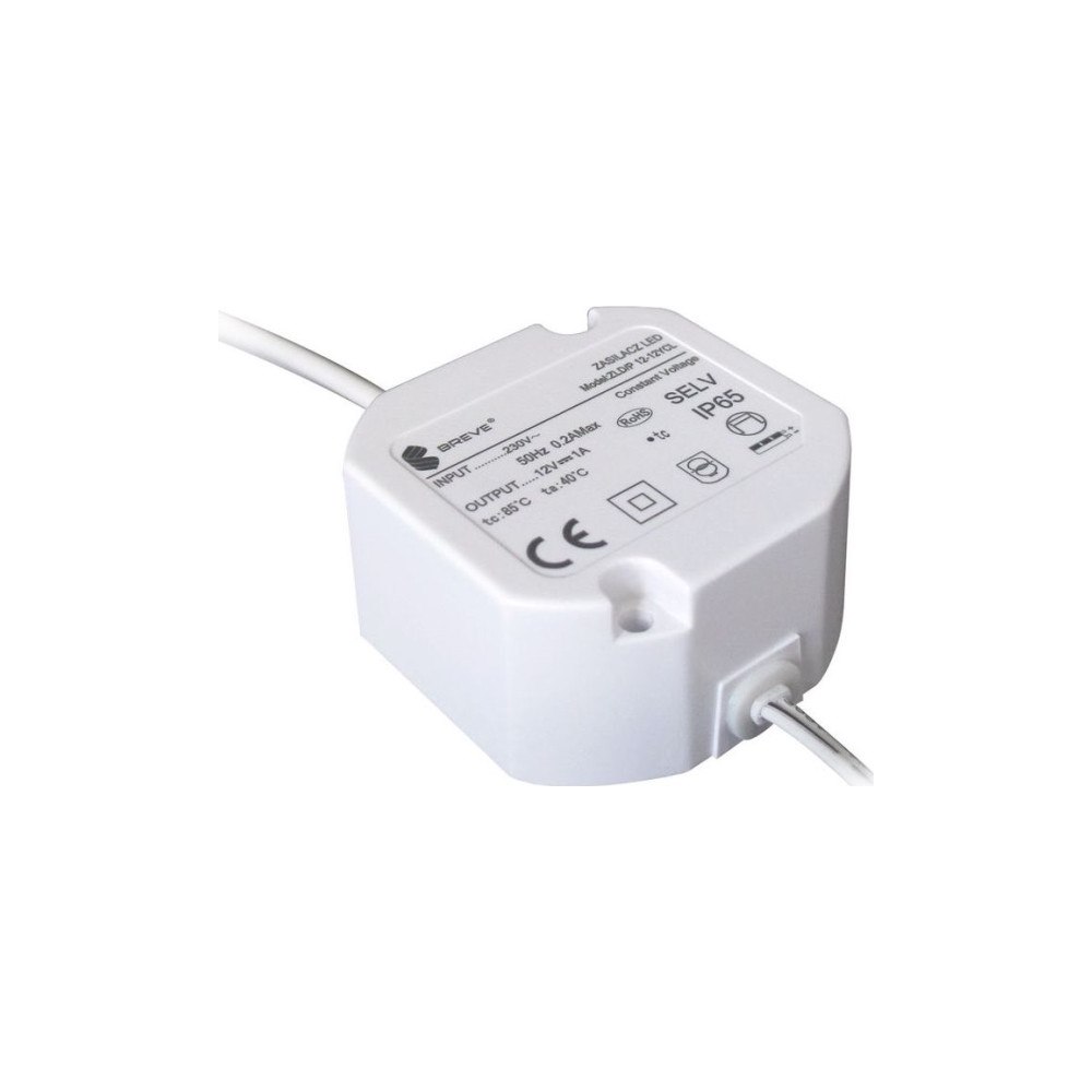BREVE BREVE LED-nätaggregat 24V DC 12W 0,5A IP65 m. skydd ZLDP 12-...