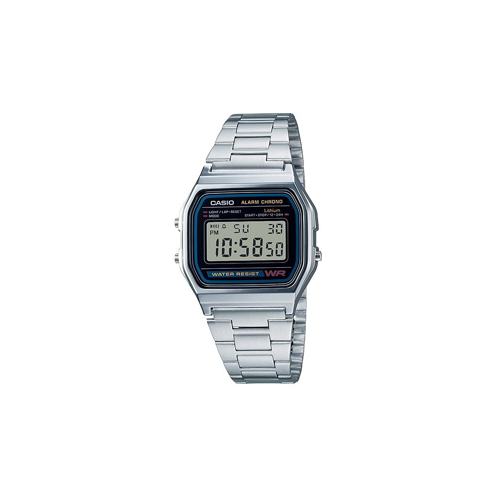 Casio Casio A158WA-1DF Vintage digitalklocka, armband i rostfritt...